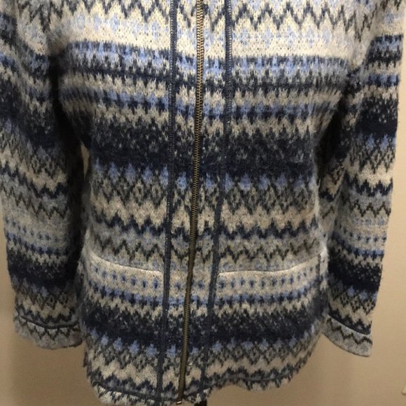 {J.Jill} Angora Fleece Full Zip Sweater Jacket - Picture 8 of 11